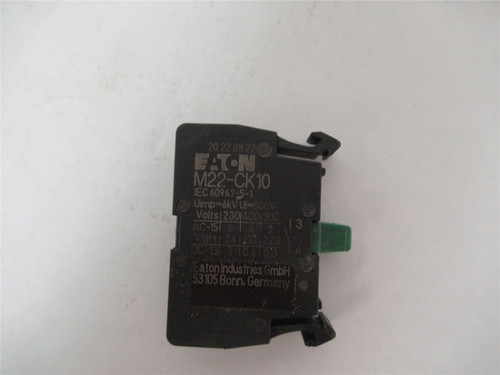 Eaton M22-CK01; Lot-2 Contact Block 2 A @ 500 V 4 A @ 400 V
