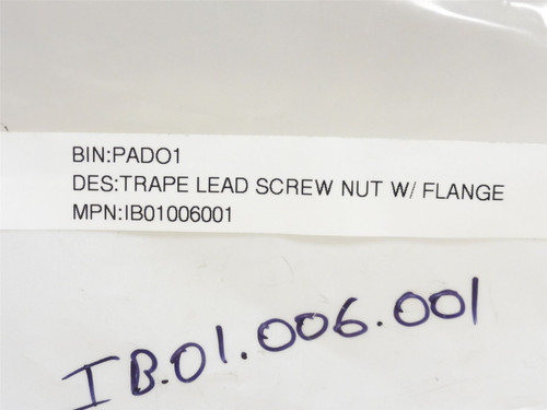 Foodmate IB01006001; Lot-2; Trapezoidal Screw Nut W/Flange