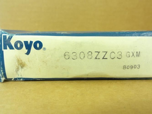 Koyo 6308ZZC3; Radial/Deep Groove Ball Bearing; 40mmID x 90mmOD