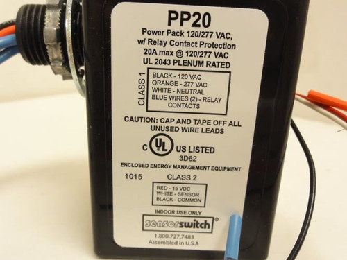 SensorSwitch 184CHH; Power Relay Pack 120/277VAC Input