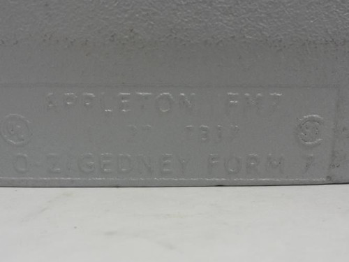 Appleton TB37; Grayloy-Iron Conduit Body; 1 FNPT; Type: TB