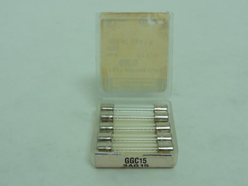 Ferraz GGC15; Box-5 Fast Acting Glass Fuse; 15A; 125VAC
