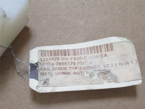Marel 3955179; Carrier Rail Guide; 31-1/4" Long; UHMW