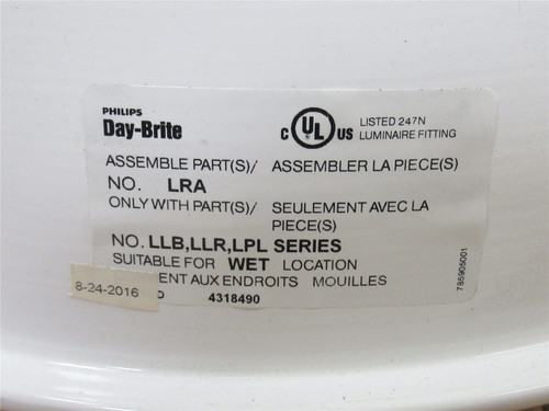 Phillips LRA; Day-Brite Optical Assembly Reflector Lens