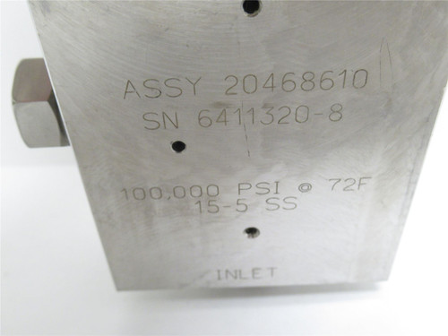 KMT 20468610; Hand Valve Assy; 1/4"; UHP; 90Deg; 2-Way; 100K