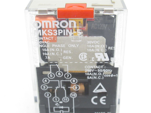 Omron MKS3PIN-5; Mechanical Relay; 10A; 300VAC; Coil: 120VAC
