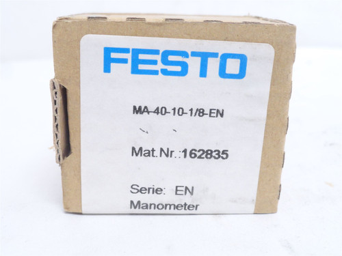 Festo MA-40-10-1/8-EN; Pressure Gauge 162835; 0-10bar; 40mm