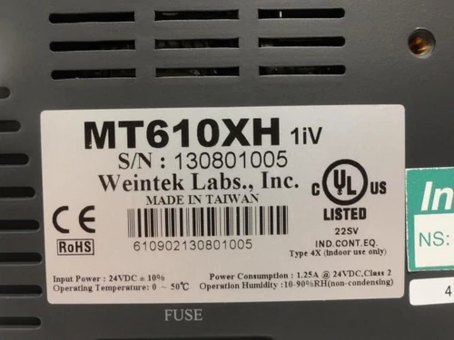 Weintek Labs MT610XH; Touch Screen; 10.4" Windows CE; 24Vdc