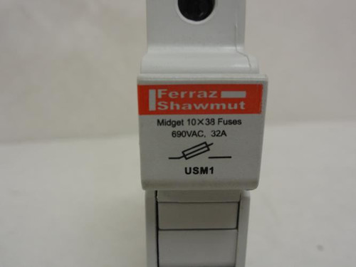 Ferraz USM1; Fuse Holder; 1P; 690VAC; 32A; DIN Rail
