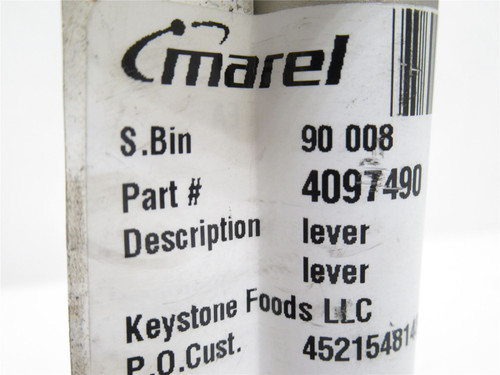 Marel 4097490; Lever Arm; SS; 14-1/2"; Flat