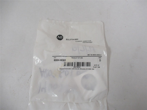 Allen-Bradley 800H-W053; Switch Legend Plate Stop/Run/Start