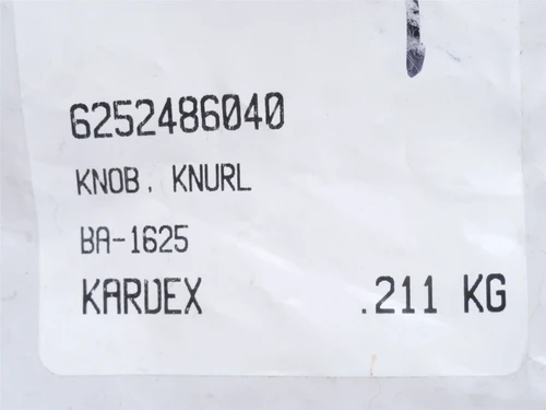 Baader 6252486040; Knurl Knob; SS;  M1 x 1.5 Shank Threads