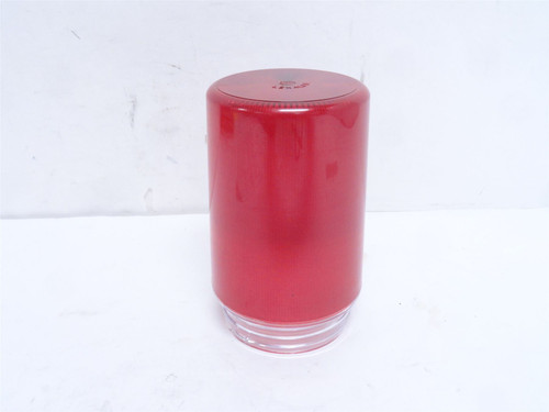 RAB- GL100PGR; Red Polycarbonate Globe; 6"Height  x 3-3/4"OD