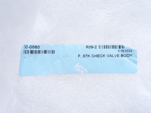 JBT 30-0860; Check Valve Body 64781505; 87K PSI