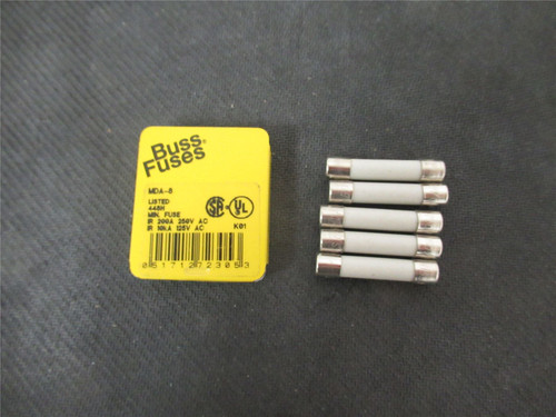 Bussmann MDA-8; Lot-5  Time Delay Fuse  8A  250 VAC