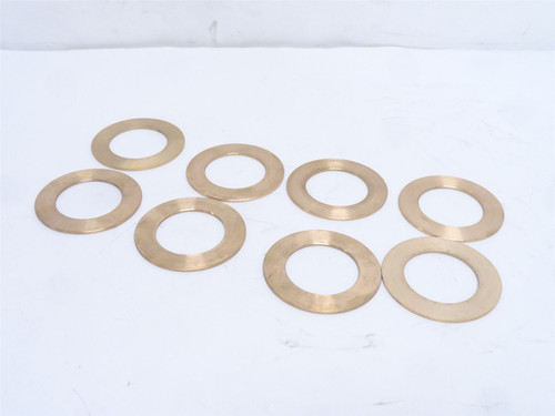 Tipper-Tie 776006; Lot-8 Brass Slide Disks; 42mmID x 68mmOD