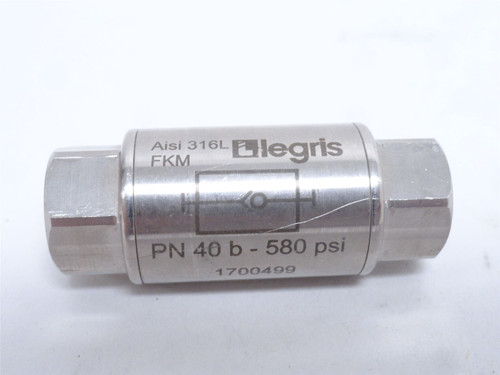 Legris 4895-14-14; Inline Swing Check Valve; 1/4NPT