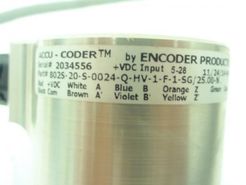 Accu-Coder 802S-20-S-0024-Q-HV-1-F-1-SG/25.00-N; Encoder; 5-28V