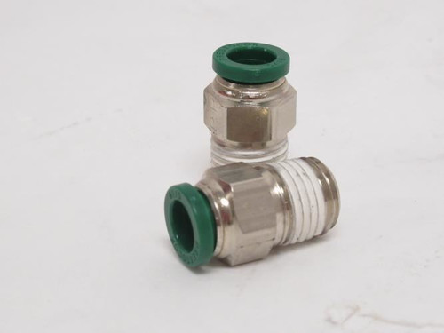 Parker W68PLP-5-4; Lot-2 Brass Connectors; 5/16" PTC x 1/4NPT