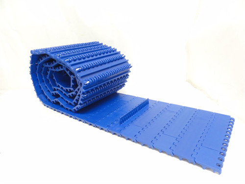 Scan Belt 50.808SL-PE/BLA; Flighted Belt; 10" Wide x 10' Long