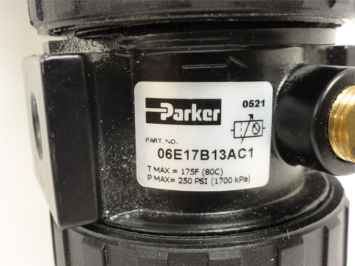 Parker 06E17B13AC1; Air Filter/Regulator; 1/4NPT; 250PSI