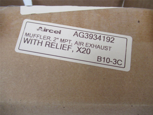 Aircel AG3934192; Muffler 2" MPT With Relief