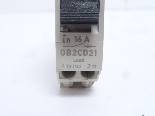 Schneider GB2CD21; Circuit Breaker; 16A; 1-Pole; 230VAC