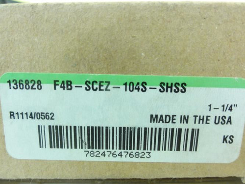 Dodge 136828; E-Z Kleen Flange Bearing; 4-Bolt; 1.25"ID
