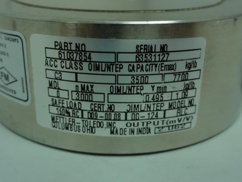 Mettler-Toledo ORLC-3500-C303R; Load Cell; 3500kG; 61037854