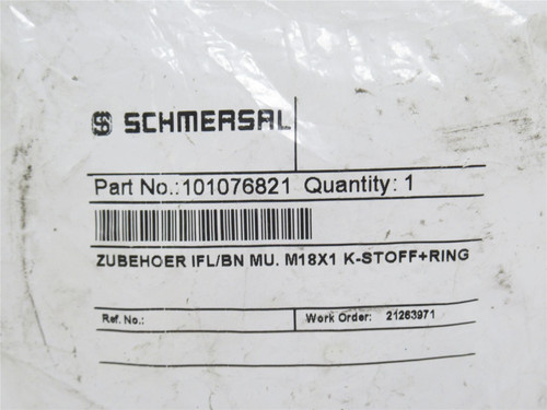 Schmersal 101076821; Safety Switch 100VAC/DC; 250mA; 3W; IP67