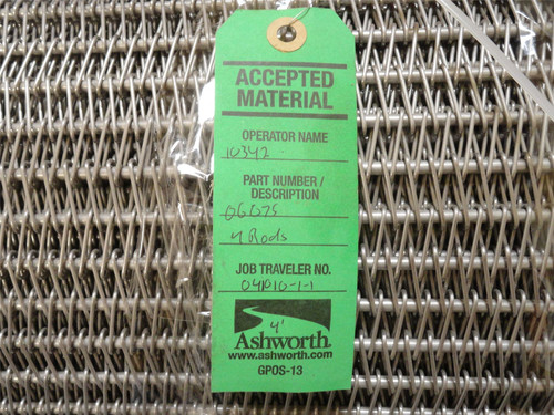 Ashworth 6075; Lot-40'; Steel Conveyor Belting; 23-1/2" Wide