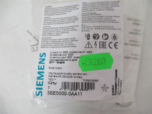 Siemens 3SE5000-0AA11; SS Lever  Form A 27 mm long