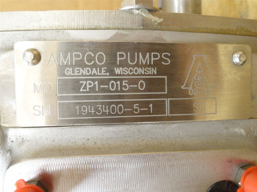 Ampco ZP1-015-0; Positive Displacement Pump; SS; 1-1/2" Clamp