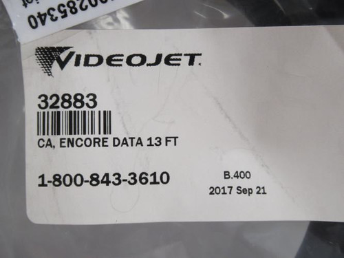 Videojet 32883; CA; Encore Data Cable; 13' Long