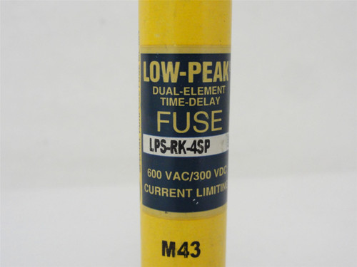 Bussmann LPS-RK-4SP; Time Delay Fuse; 4A; 600VAC/300VDC