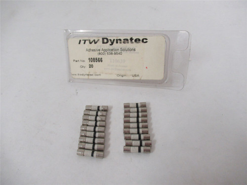ITW Dynatec 108566; Lot-18 Fuses 6.3A 5mmx20mm