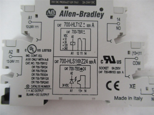 Allen-Bradley 700-HLT1Z ; Relay 24V  700-TBS24 Socket