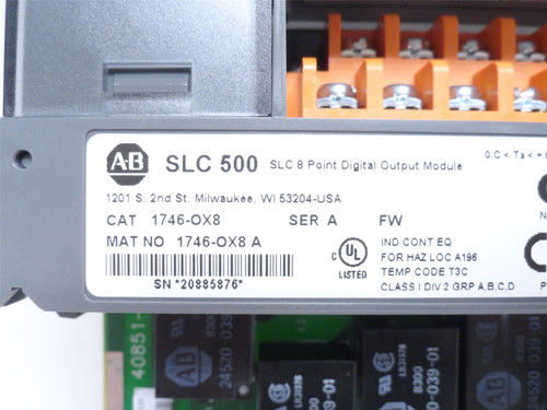 Allen-Bradley 1746-OX8; Output Module; 5A; 265VAC; 8-Point