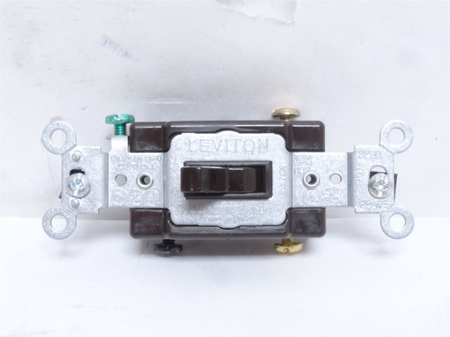 Leviton 54503-2; Brown Toggle Switch; 1P; 15A; 120/277VAC