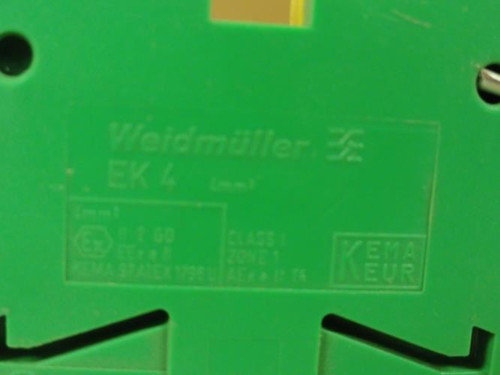 Weidmuller EK 4; Lot-4 Terminal Block; 4mm2; G-Rail Mount