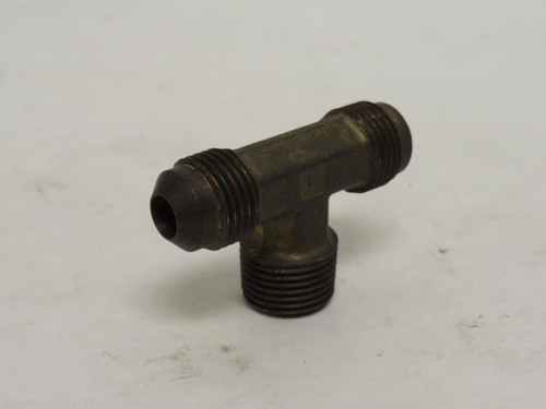 Parker 145F-6-6; Brass Male Branch Tee 3/8 SAE J512; 3/8 MNPT