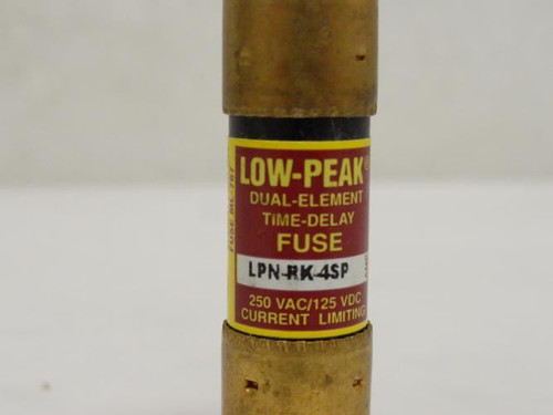 Bussmann LPN-RK-4SP; Dual Element Time Delay Fuse; 4 Amp