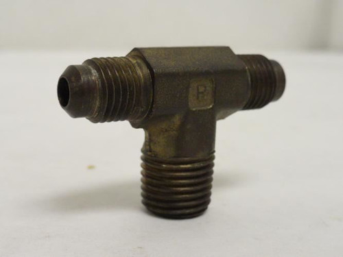 Parker 145F-4-4; Brass Male Branch Tee 1/4 SAE J512; 1/4NPT