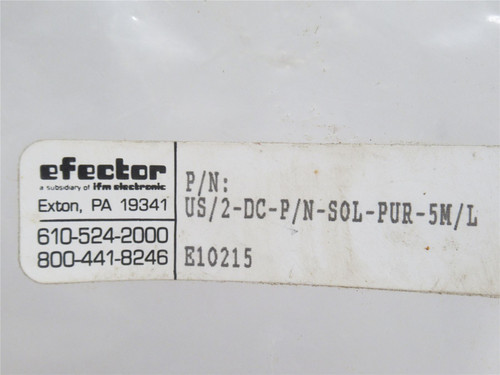 Efector US/2-DC-P/N-SOL-PUR-5M/L; Connector Coedset; 5m Wire