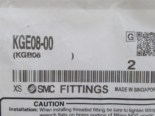 SMC KGE08-00; Bag-2; Bulkhead Unions; SS; 8mm