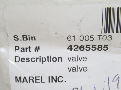 Marel 4265585; Valve Block; Left Side