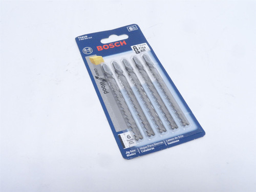 Bosch T101D; Pack-5; T-Shank Jig Saw Blades For Wood; 6 TPI