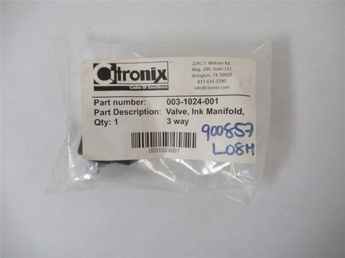 Citronix 003-1024-001; Valve Ink Manifold 3 way