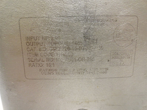 Boston Gear SSHF726-15-B7-HS-P16; Gear Reducer; SS; 15:1 Ratio