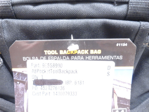 Toolworks 1134; Deluxe Tool Backpack; 44 Pocket; 36 In; 8 Out
